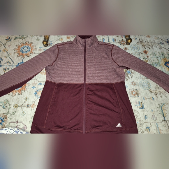 Adidas Maroon and Burgundy Track Jacket - Picture 1 of 3